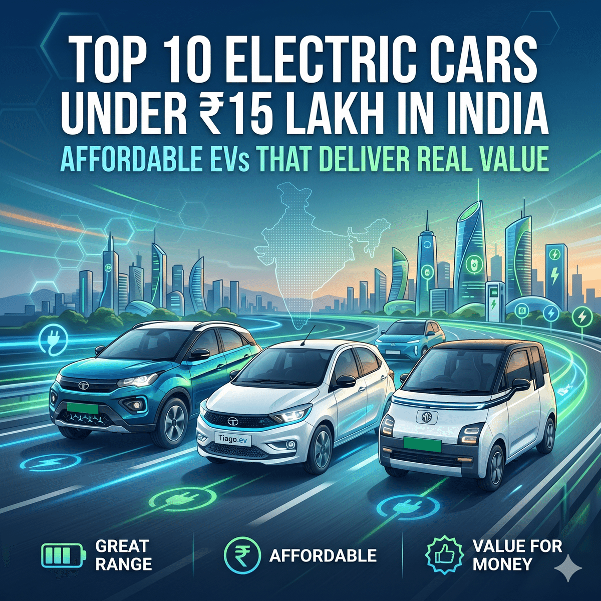 Top 10 Electric Cars Under ₹15 Lakh in India (2026): Affordable EVs That Deliver Real Value