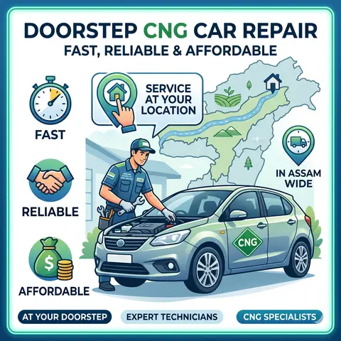Doorstep CNG Car Repair in Assam: Fast, Reliable &#038; Affordable CNG Car Service at Your Location